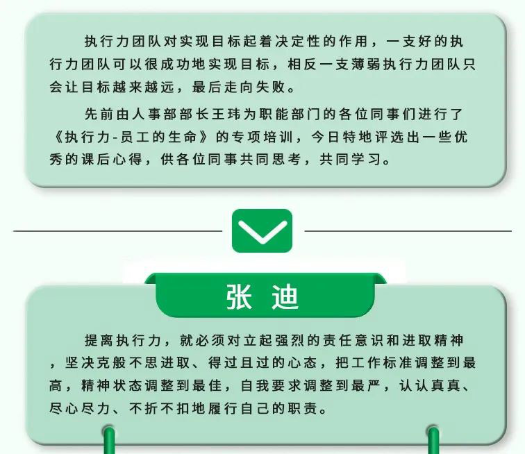 培訓發展——(執行力=員工的生命力)培訓優秀心得展示